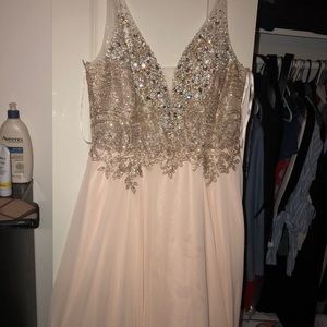 Gold evening gown